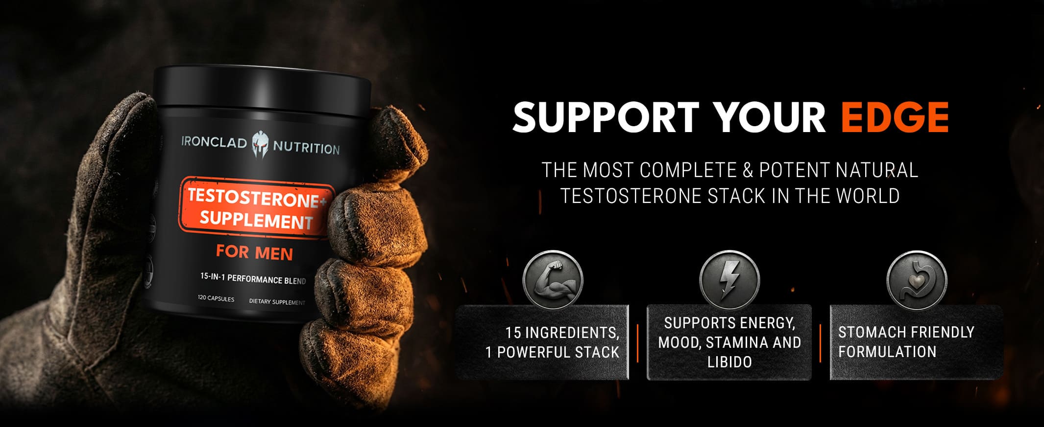 Ironclad Nutrition Testosterone+ Support