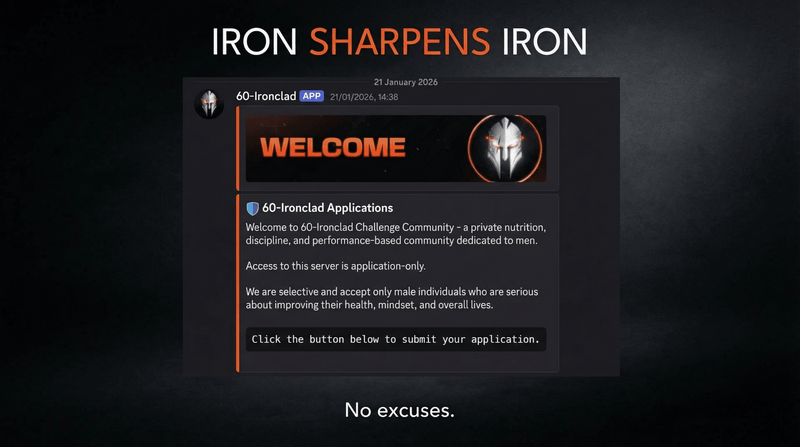 Ironclad Discord community welcome screen